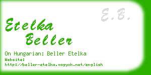 etelka beller business card